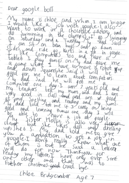 7 Year Old Girl Writes To Google - See Google Ceo's Response